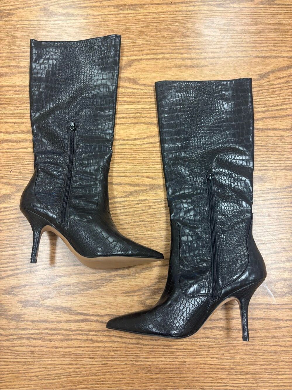 Express knee-high heeled boots NWT